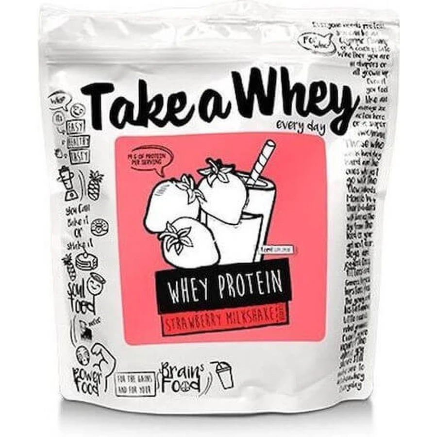 Take a Whey Proteína de suero de leche con sabor a fresa 908gr