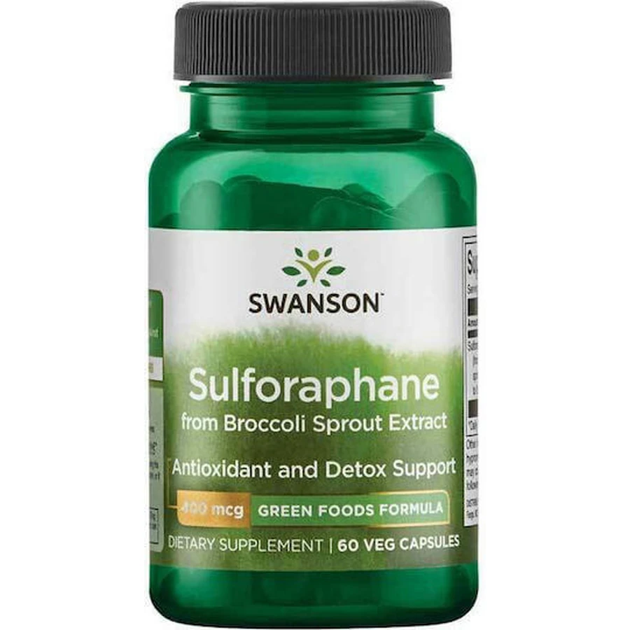 Swanson Sulforaphane z ekstraktu z kiełków brokułów 60 kapsułek wegetariańskich: ceny i cechy