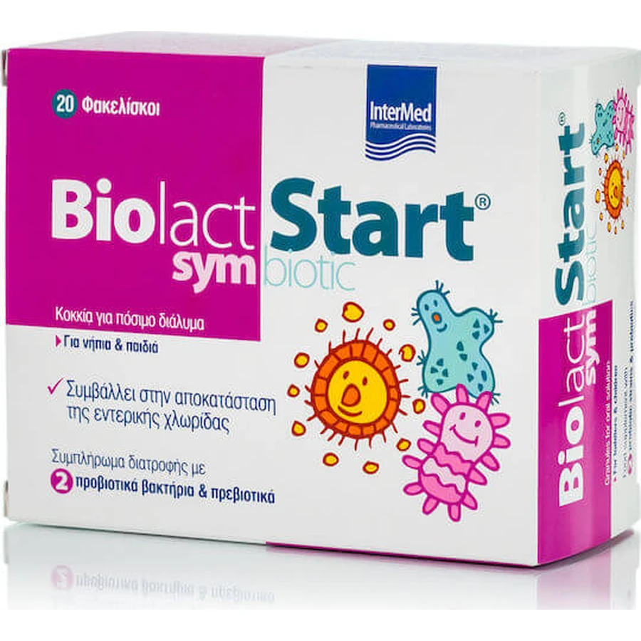 InterMed Biolact Start Symbiotyk probiotyczny dla dzieci i niemowląt 20 saszetek: ceny i cechy
