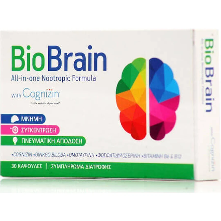 BioAxess Bio Brain Met Cognizine Geheugen Supplement 30 caps