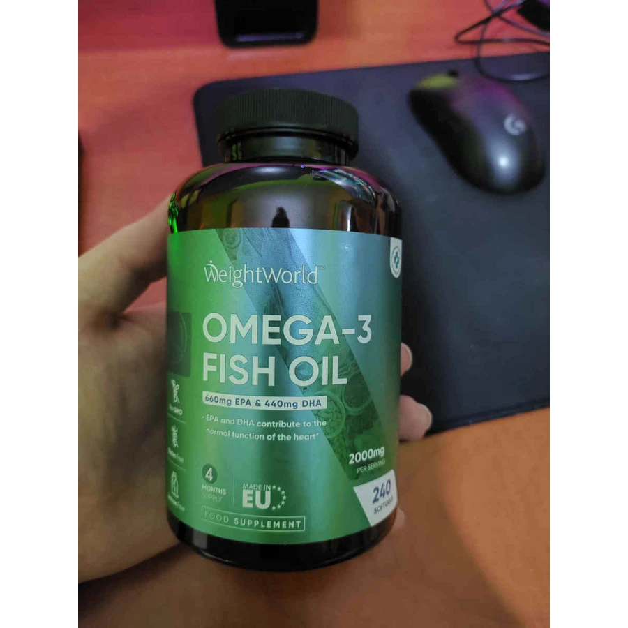 WeightWorld Omega 3 Olio di pesce Olio di pesce 2000mg 240 softgels non aromatizzate