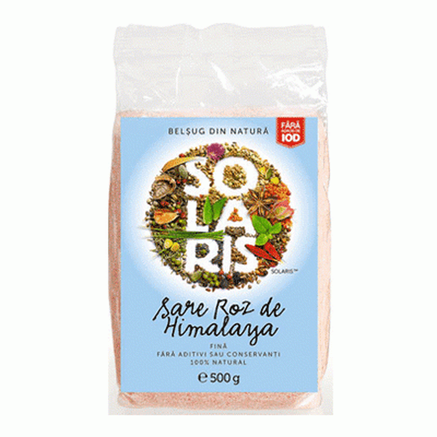 Sal rosa del Himalaya fina, 500 g, Solaris