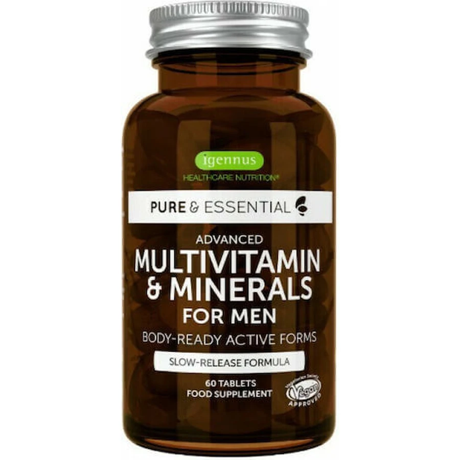 iGennus Multivitamin & Minerals for Men Multivitamină pentru Energie, Părul & Pielea 60 Tablete
