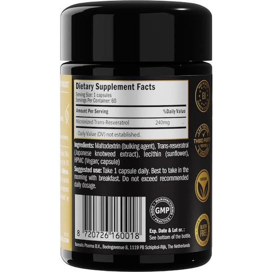 Purovitalis Liposomal Trans-Resveratrol 240mg Suplement diety Special 30 kapsułek wegetariańskich: ceny i cechy