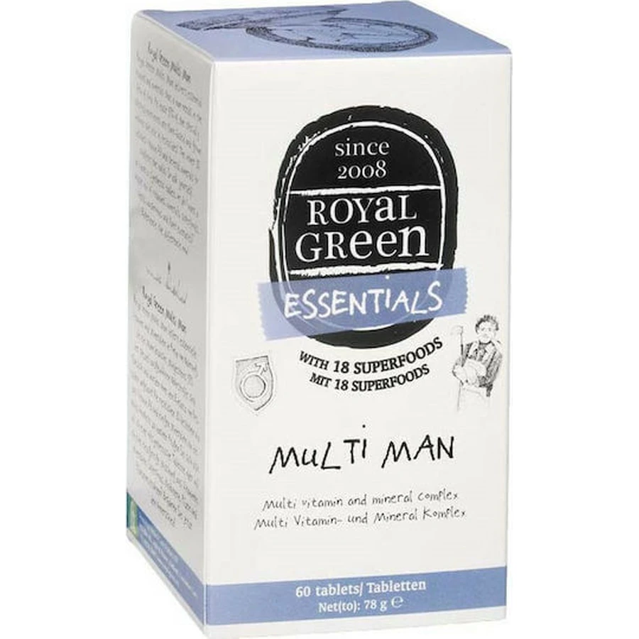 Royal Green Multivitamínico para la Energía, el Sistema Inmunitario y el Fortalecimiento del Cabello 60 Comprimidos