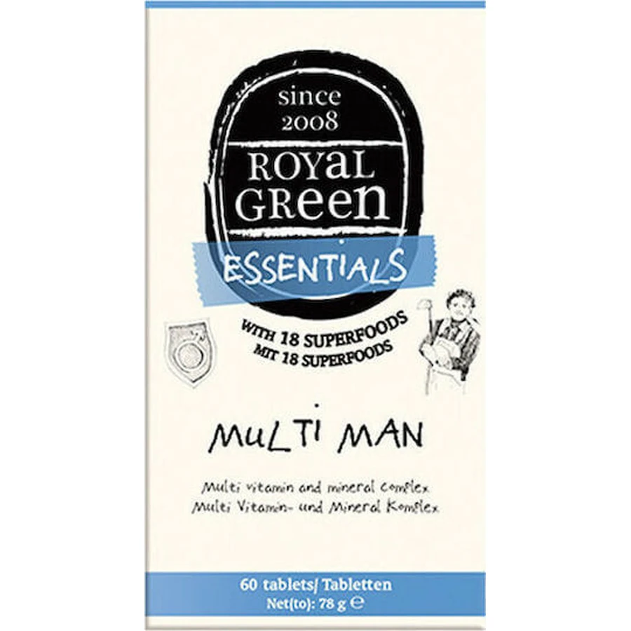 Royal Green Multivitamínico para la Energía, el Sistema Inmunitario y el Fortalecimiento del Cabello 60 Comprimidos