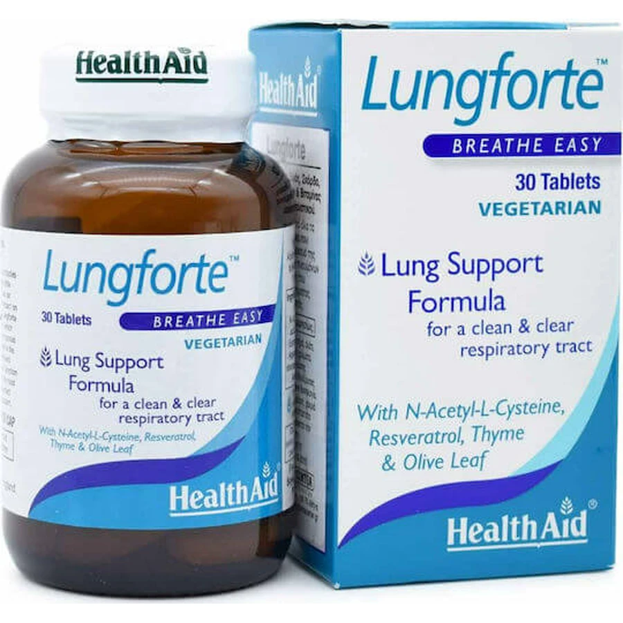 Health Aid Lungforte Breathe Easy Special Dietary Supplement 30 tabs