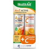 Health Aid Vitamin C Multivitamin Multivitamin zur Unterstützung des Immunsystems, der Haut und der antioxidativen Wirkung 1000mg Zitrusfrüchte, 2 x 10 Brausetabletten