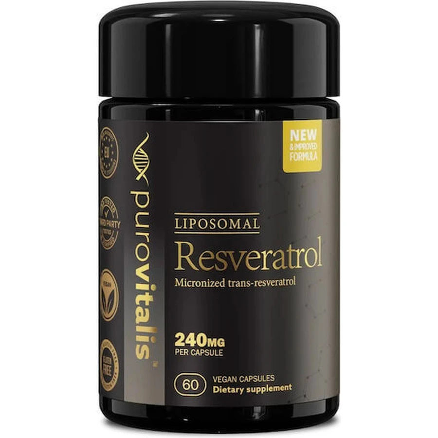 Purovitalis Resveratrol Liposomal 240mg Complemento Alimenticio Especial 60 cápsulas vegetales