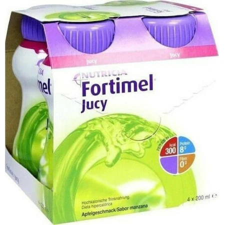 Nutricia Fortimel Jucy Jucy Speciaal Voedingssupplement 4 x 50ml Appel