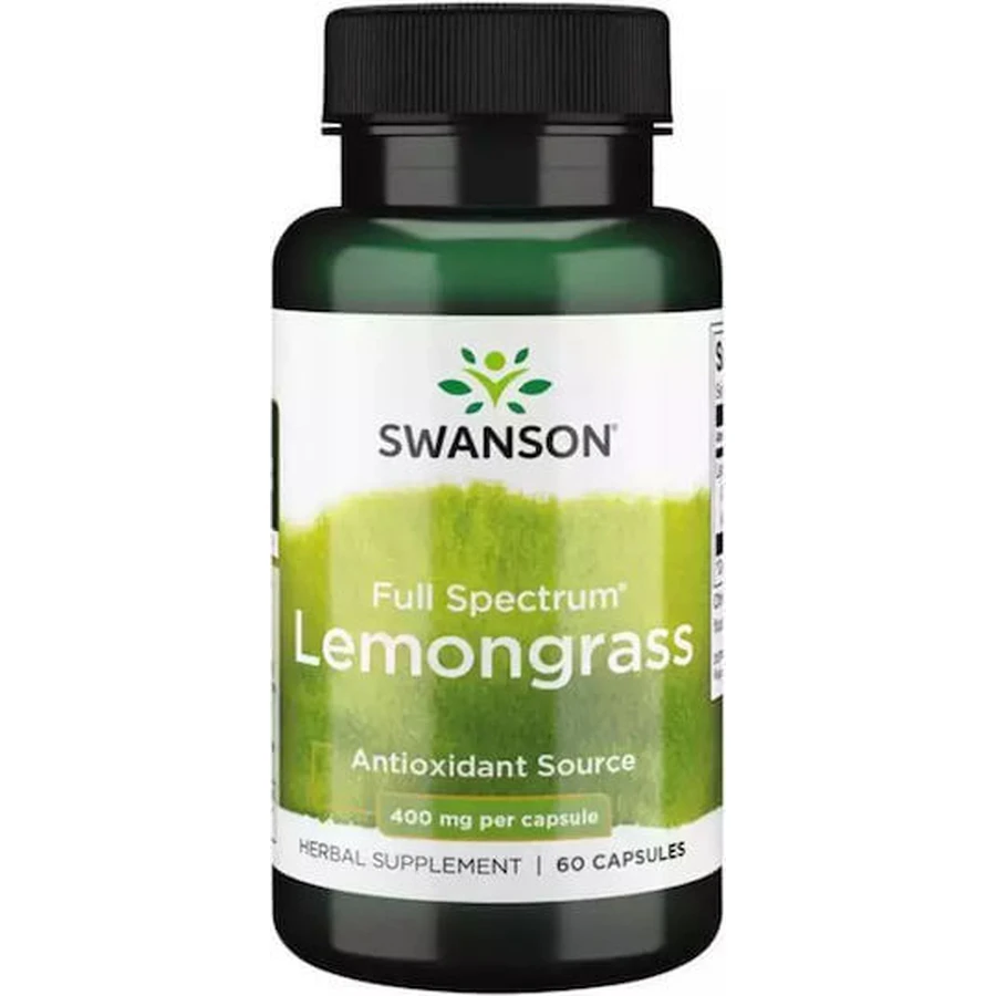 Swanson Vollspektrum Zitronengras 400mg 60 Kapseln