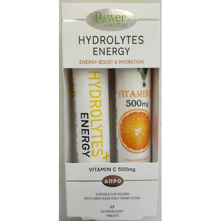 Power Of Nature Hydrolytes Energy & Vitamin C 500mg 2x18,5 tabletka musująca: ceny i cechy