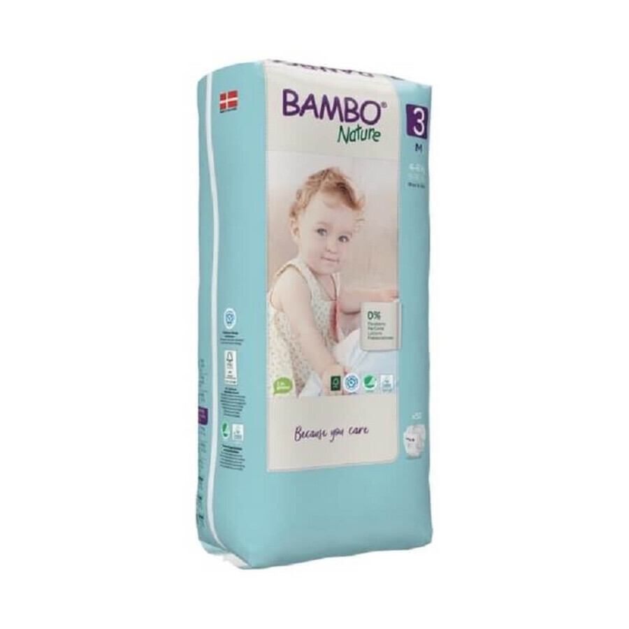 Pannolini n. 3, 4-8 kg, 52 pezzi, Bambo Nature