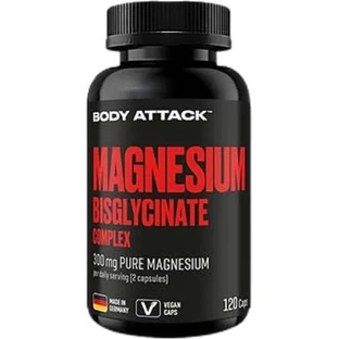 Body Attack Magnesium Bisglycinat 120 pflanzliche Kapseln