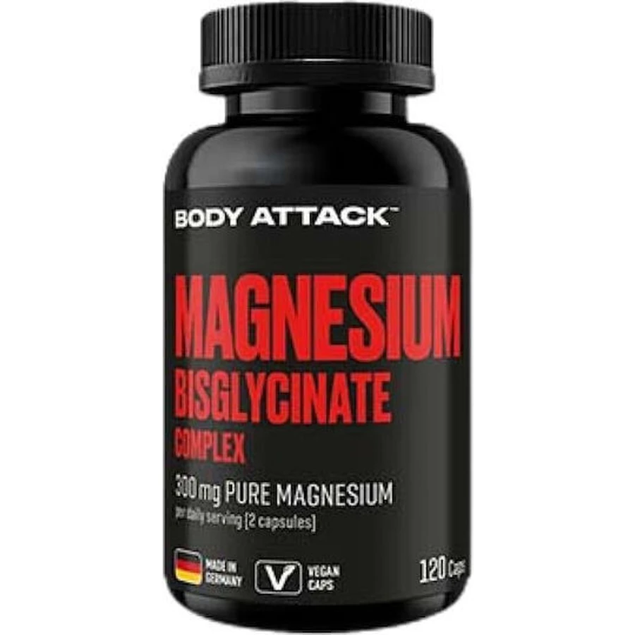 Body Attack Magnesium Bisglycinat 120 pflanzliche Kapseln