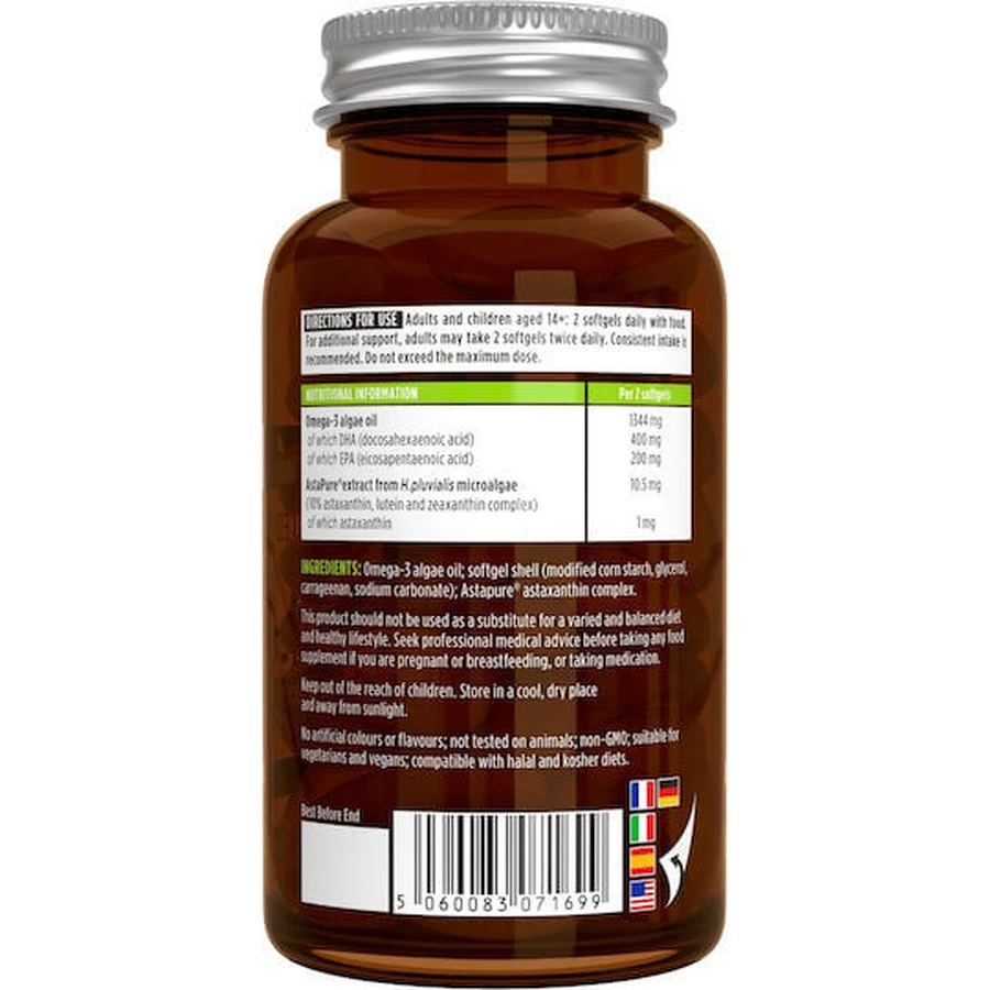 iGennus Vegan Omega-3 & Astaxanthin Fish Oil 180 kaps: ceny i cechy