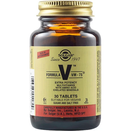 Solgar Formula VM-75 Multivitamină pentru Energie 30 Tablete