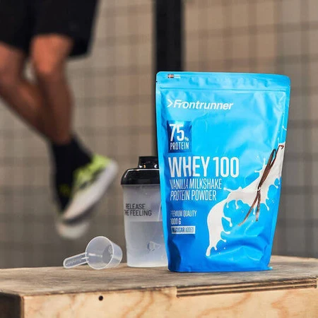 Frontrunner Whey Protein 100 Molkenprotein mit Geschmacksrichtung Vanille-Milchshake 1kg