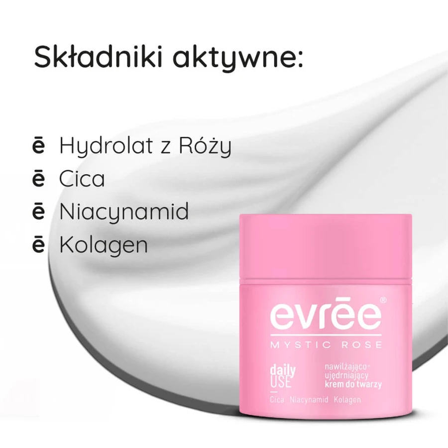 Evree Mystic Rose Cremă de zi cu zi, hidratantă și întăritoare pentru față, 50 ml