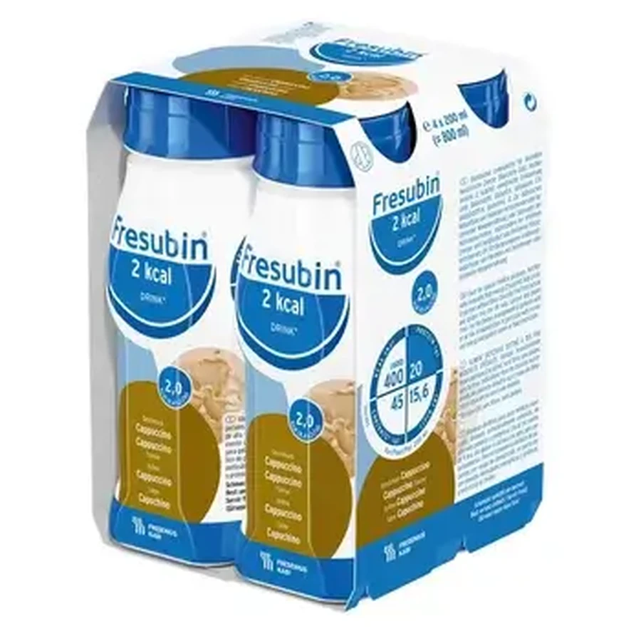 Fresubin 2 kcal BĂUTURĂ 4×200 ml, aromă cappuccino (2,0 kcal/ml)