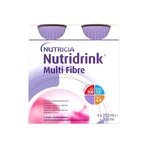 Nutridrink Multi Fibre sabor fresa 4×200 ml, bebida para uso médico