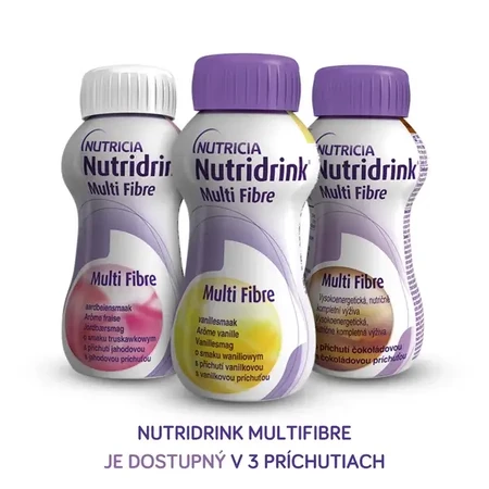 Nutridrink Multi Fibre sabor fresa 4×200 ml, bebida para uso médico
