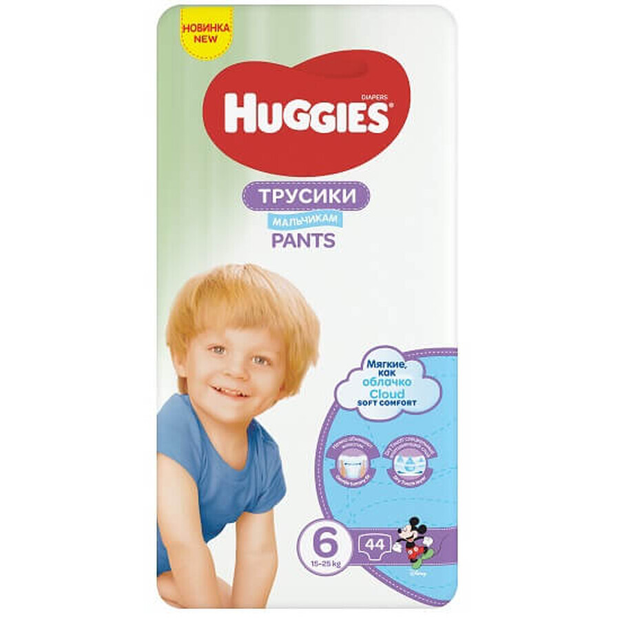 Scutece Pants Boy Nr. 6, 15-25 kg, 44 bucati, Huggies