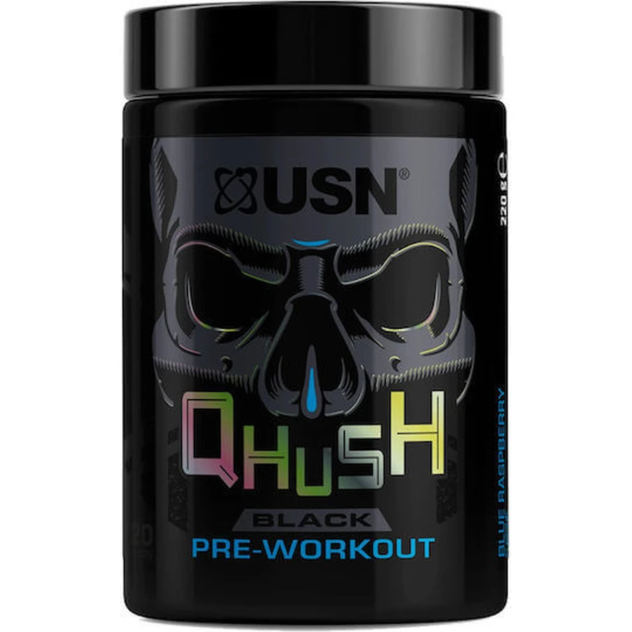 USN Qhush Black Pre-Workout 220gr Blue Raspberry