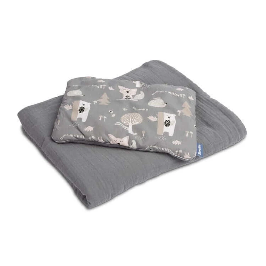 Set dormitor din bumbac Graphite Sensillo
