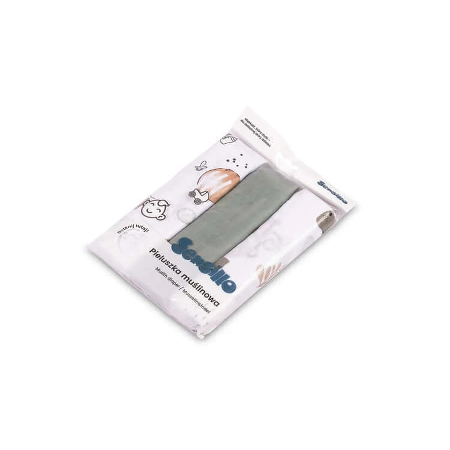 Scutece din muselină 3 bucăți 60X80 Eg-0002 Sensillo