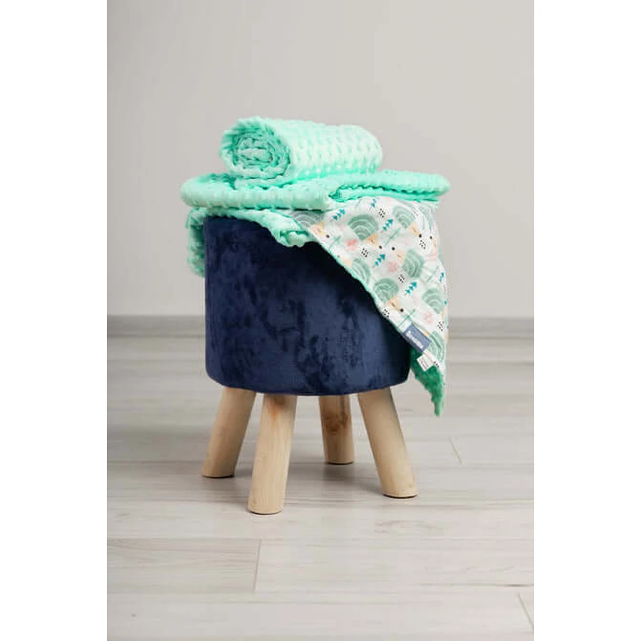 Pătură Minky - Arici Mint 75X100