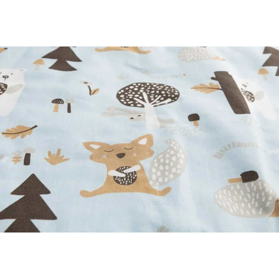 Juego de Cama de Algodón Sensillo Azul