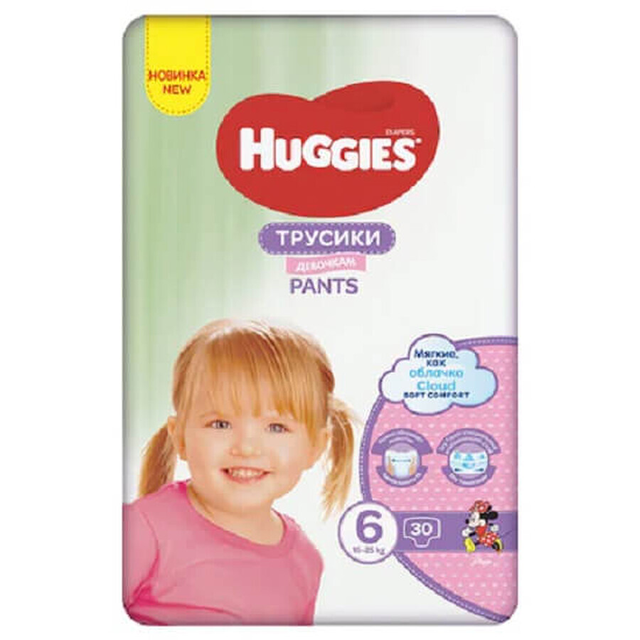 Pañales Bajos Jumbo Niña No. 6, 15 -25 Kg, 30 piezas, Huggies