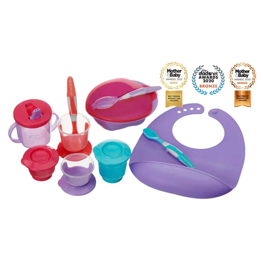 Set de hrănire pentru începători Purple Vital Baby