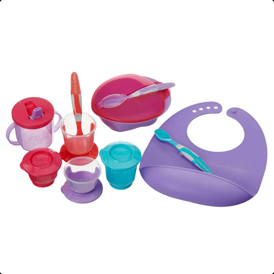 Set de hrănire pentru începători Purple Vital Baby