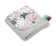 Deken Minky - Grijs Op Bloemen 75X100