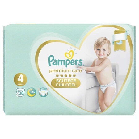 Couche Premium Care No. 4, 9-15 kg, 38 pièces, Pampers