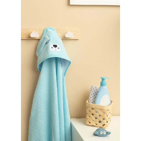 Prosop pentru copii cu glugă 100X100 Sm Dog Blue Sensillo