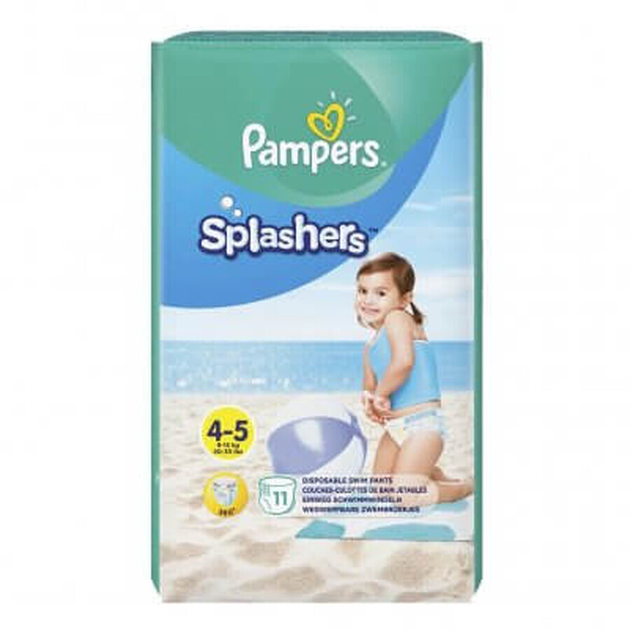 Scutece pentru baie Splashers Nr. 4, 9-15 kg, 11 bucati, Pampers