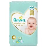 Pañales Premium Care No. 4, 9-14 Kg, 68 piezas, Pampers