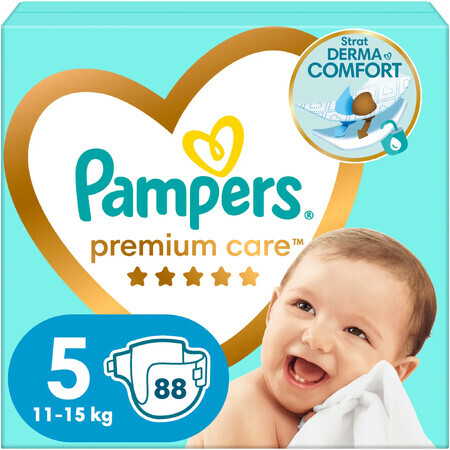 Scutece Premium Care Nr. 5, 11-16 Kg, 88 bucăți, Pampers