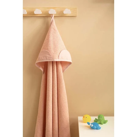 Serviette de bain Crepe Teddy 100X100- Pink