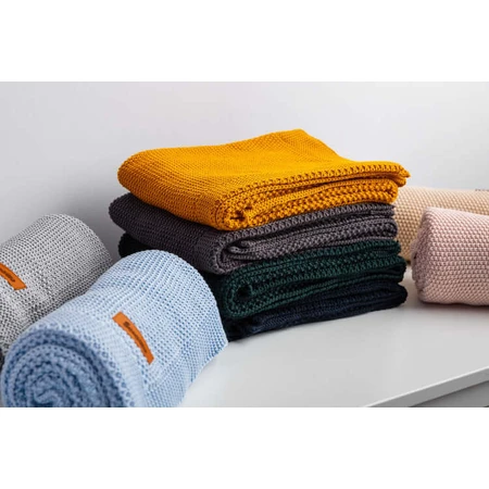 Coperta 100% cotone grafite 100X80