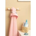 Prosop pentru copii cu glugă 100X100 Sm Rabbit Pink Sensillo