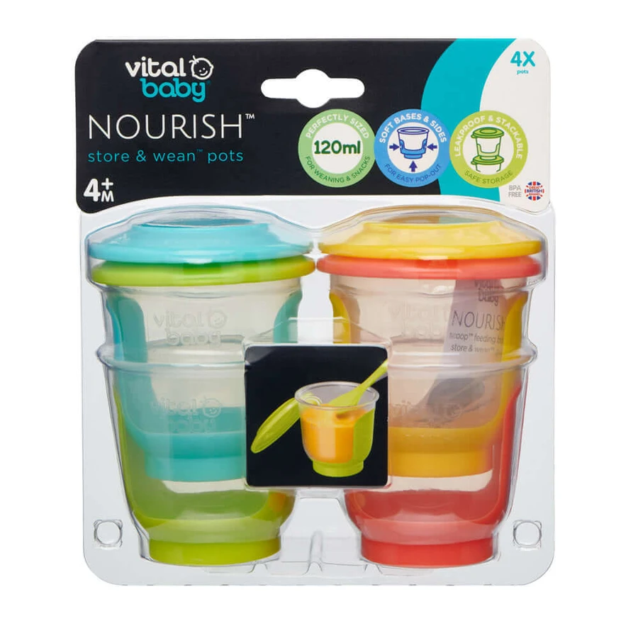 Contenitori per alimenti 120ml. Bambino vitale