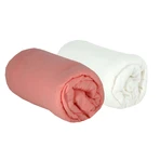 2 Prześcieradła 60X120cm 100% Bawełna Biały/Terakota Babycalin: ceny i cechy