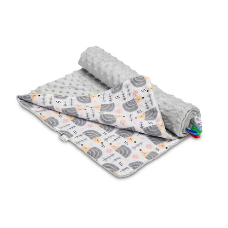 Pătură Minky - Hedgehogs Gri 75X100