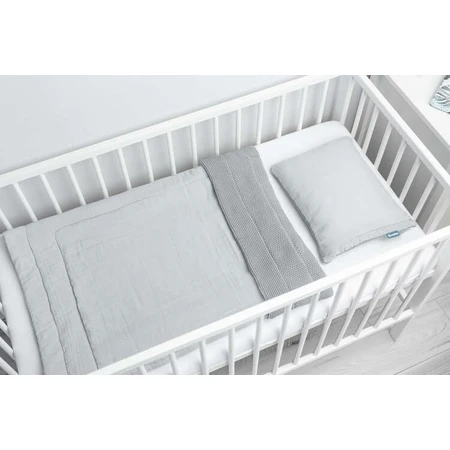Set pat sau cărucior Muslin gri