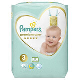 Pañales, No.3, Premium Care, 6-10 Kg, 20 piezas, Pampers