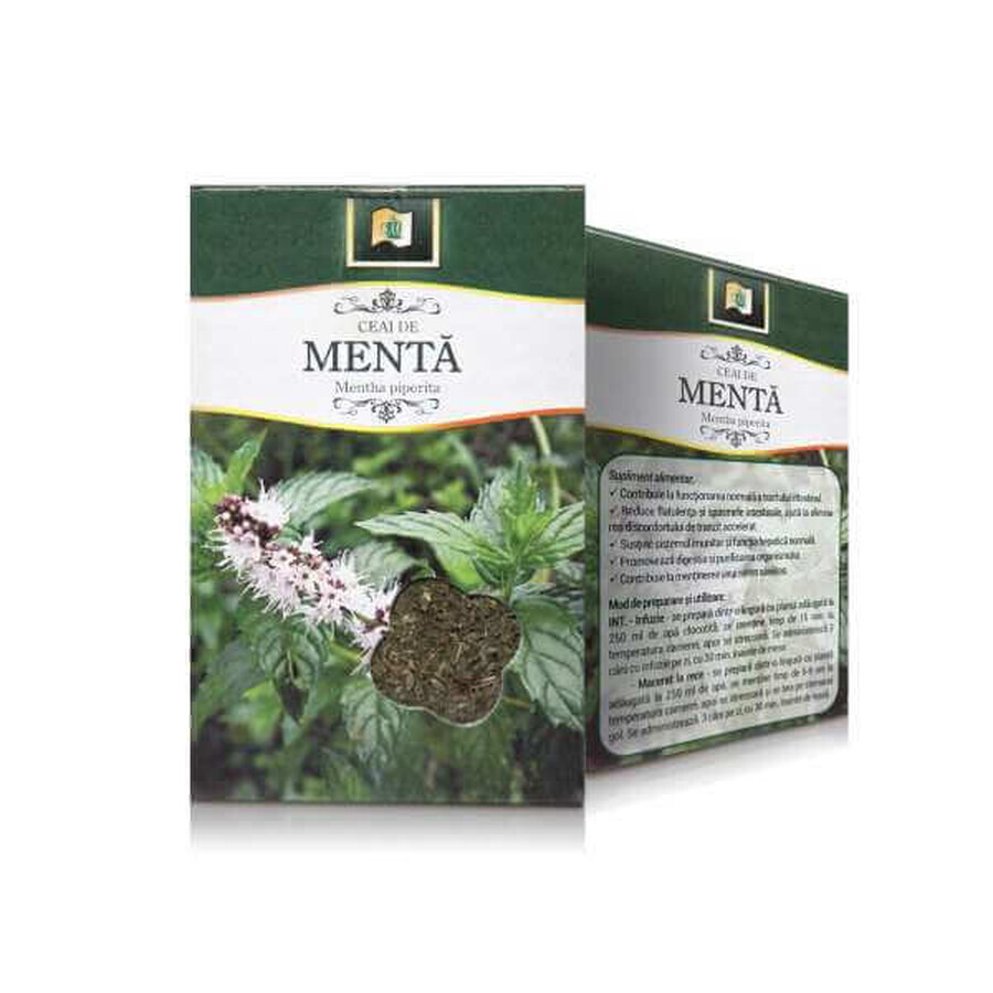 Té de hojas de menta, 50 g, Stef Mar Valcea